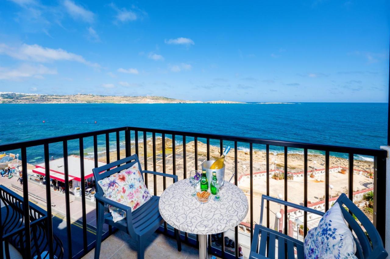Islet Promenade Seafront Family Apartment With 2 Balconies By Getawaysmalta 圣保罗湾城 外观 照片