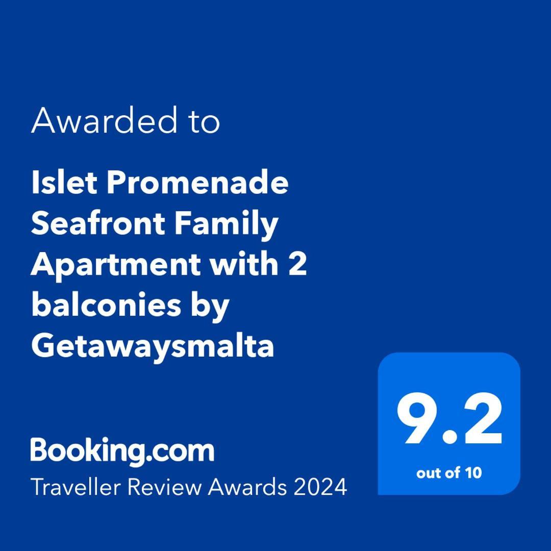 Islet Promenade Seafront Family Apartment With 2 Balconies By Getawaysmalta 圣保罗湾城 外观 照片